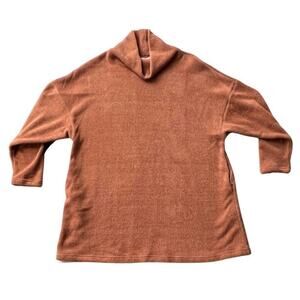 Free People Terracotta Cowl Neck Sweater